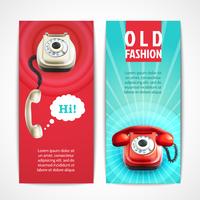 Oude verticale telefoonbanners vector