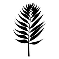 silhouet van palm blad a, reeks van palm bladeren silhouetten vector