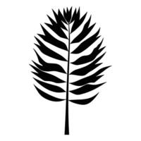 silhouet van palm blad a, reeks van palm bladeren silhouetten vector