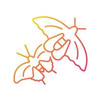 vlinders van singapore gradiënt lineaire vector pictogram. nationale insecten. Aziatische vlindersoorten. natuurpark. dunne lijn kleur symbool. moderne stijlpictogram. vector geïsoleerde overzichtstekening