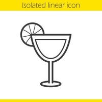 margarita lineaire pictogram. martini dunne lijn illustratie. cocktail contour symbool. vector geïsoleerde overzichtstekening