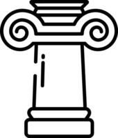 ionisch Grieks pijler schets illustratie vector