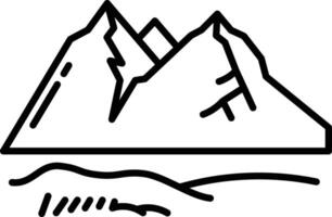 rots berg schets illustratie vector