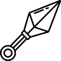 kunai schets illustratie vector