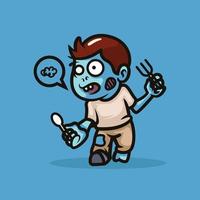 zombie mascotte afbeelding ontwerp vector