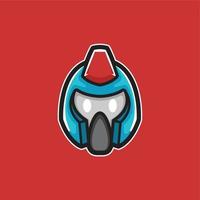 robot hoofd esport-logo vector