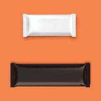 chocola bar pakket verpakking blanco wit bruin pak reeks geïsoleerd illustratie vector
