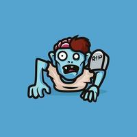 zombie mascotte afbeelding ontwerp vector
