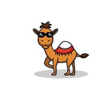 schattige kameel mascotte vector