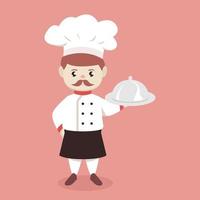 chef-kok mascotte ontwerp vector