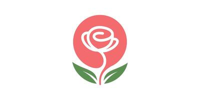 logo ontwerp voor rozen, planten, bloemen, logo ontwerp pictogrammen, symbolen, vectoren, creatief ideeën. vector