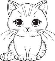 kawaii katten, tekenfilm karakters, schattig lijnen en kleurrijk kleur Pagina's. vector