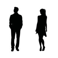mannetje en vrouw silhouet ontwerp geïsoleerd Aan wit achtergrond vector