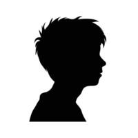 gewoontjes jong jongen profiel silhouet vector