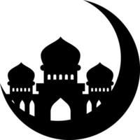 eid maan moskee icoon ontwerp illustratie vector