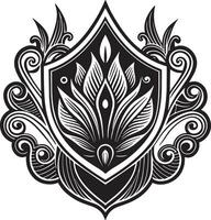 logo illustratie zwart en wit geïsoleerd Aan wit achtergrond vector