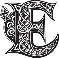 brief met keltisch ornament geïsoleerd Aan wit achtergrond vector