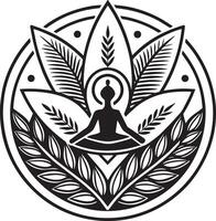 welzijn en yoga logo illustratie geïsoleerd Aan wit achtergrond vector