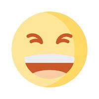 een bewerkbare icoon van lachend emoji, gemakkelijk naar gebruik en downloaden vector
