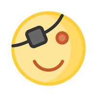 piraat emoji icoon ontwerp geïsoleerd Aan wit achtergrond vector