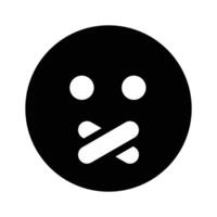 verzuren gezicht emoji icoon, creatief en premie vector