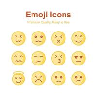 emoji pictogrammen set, modieus ontwerpen, klaar voor premie gebruik vector