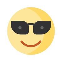 bril Aan emoji gezicht tonen concept icoon van koel emoji, trots emoji vector