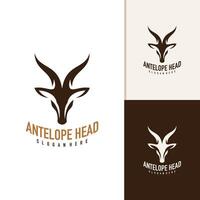 antilope hoofd logo ontwerp . antilope illustratie logo concept vector