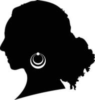 zwart vrouw geschiedenis maand silhouet. geïsoleerd Aan wit achtergrond. zwart vrouw silhouet vector