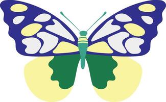 aanbiddelijk vlinder illustratie Aan wit achtergrond. met vlak tekenfilm ontwerp stijl vector
