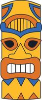 etnisch tiki god masker tekenfilm. illustratie ontwerp in vlak stijl vector