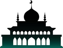 Islamitisch moskee silhouet. Ramadhan kareem moskee. geïsoleerd zwart moskee silhouet. geïsoleerd illustratie vector