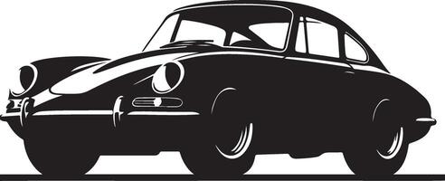 klassiek auto silhouet sport- auto, zwart kleur silhouet vector