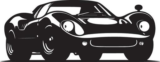 klassiek auto silhouet sport- auto, zwart kleur silhouet vector