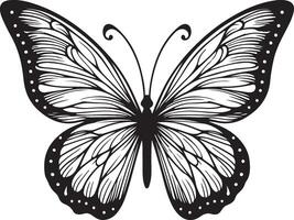 vlinder lijn kunst illustratie, vlinder vliegend Aan de lucht silhouet vector