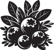 bosbessen, fruit silhouet vector