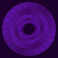 ontwerp met abstract Purper oude patroon. cirkel kader. Sjablonen voor het drukken ansichtkaarten, uitnodigingen, bloemen bloemblad stapel, patroon meetkundig tribal kant motief zwart wit. circulaire ornament vector