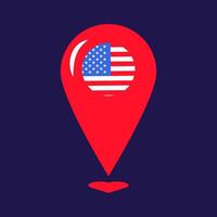 Verenigde Staten van Amerika vlag feestelijk vakantie wijzer vector