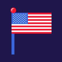 Verenigde Staten van Amerika feestelijk vlaggestok vlag vector