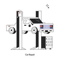 modieus auto reparatie vector