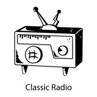 modieus klassiek radio vector