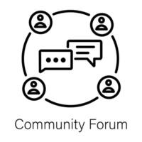 modieus gemeenschap forum vector