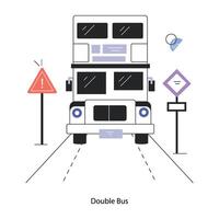 modieus dubbele bus vector