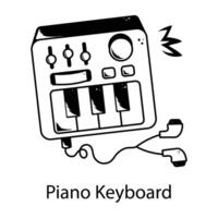 trendy pianotoetsenbord vector
