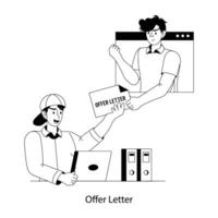 modieus aanbod brief vector