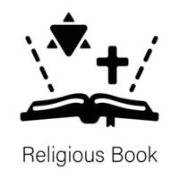 modieus religieus boek vector