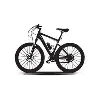 fiets silhouet vlak illustratie. vector