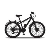 fiets silhouet vlak illustratie. vector