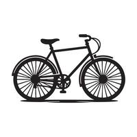 fiets silhouet vlak illustratie. vector