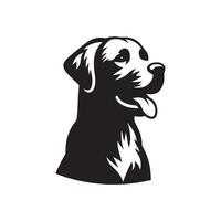 hond silhouet vlak illustratie. vector